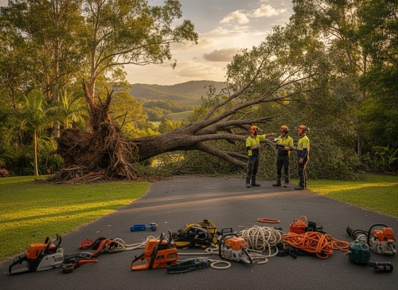 Emergency Tree Removal performed by Hobart Arborist in the Hobart