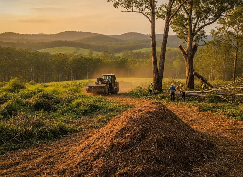 Land Clearing performed by Hobart Arborist in the Hobart