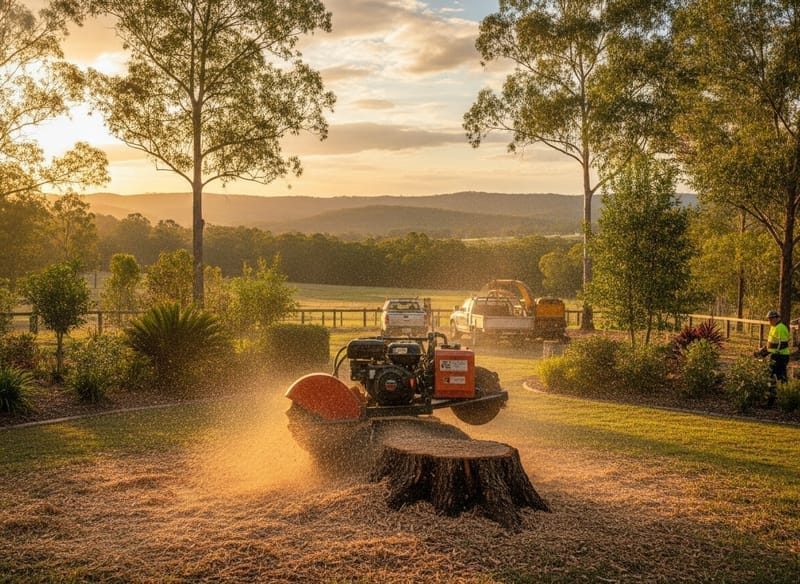 Stump Grinding performed by Hobart Arborist in the Hobart